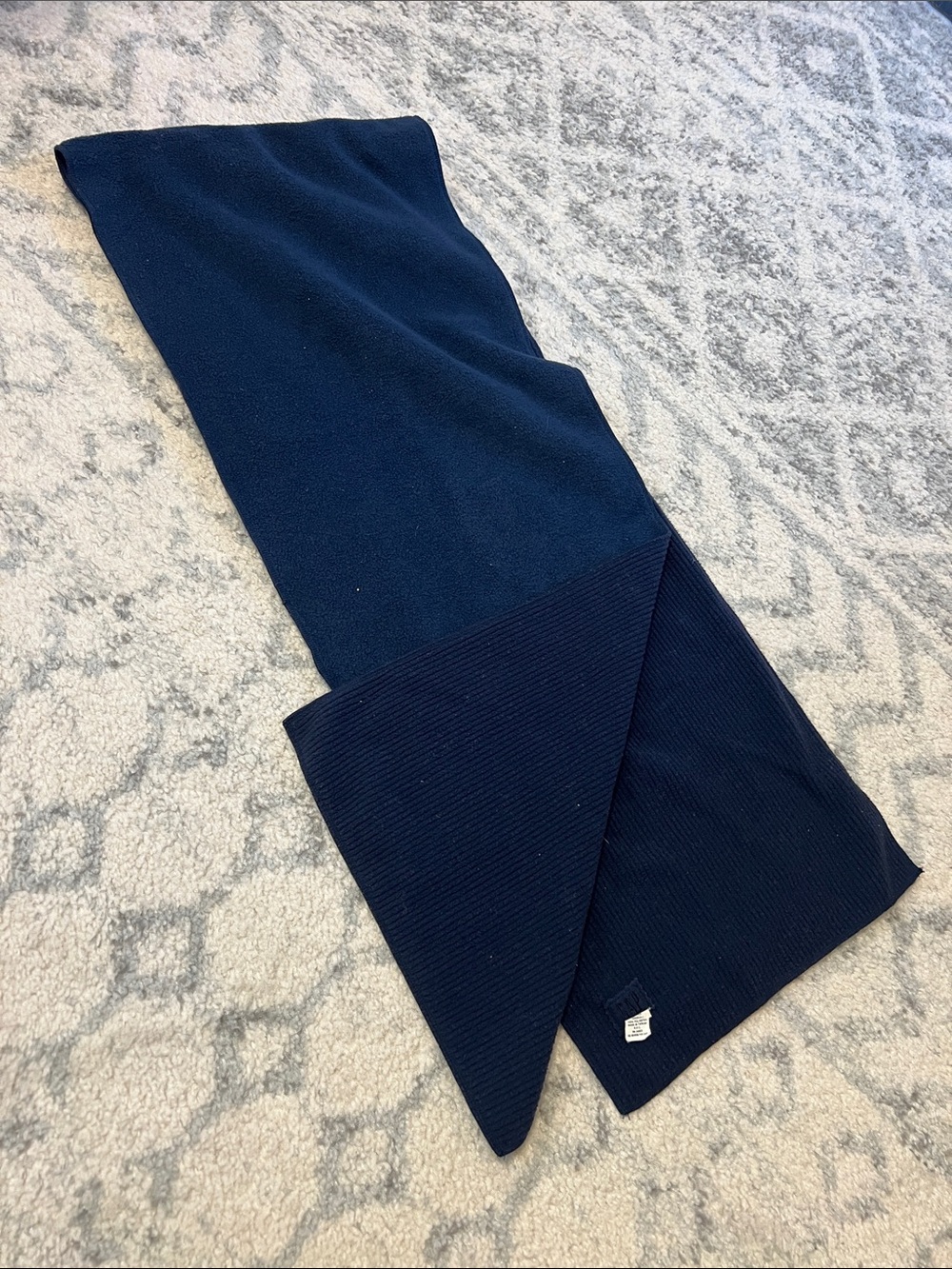 Navy Knit Scarf - Cozy Winter Accessory